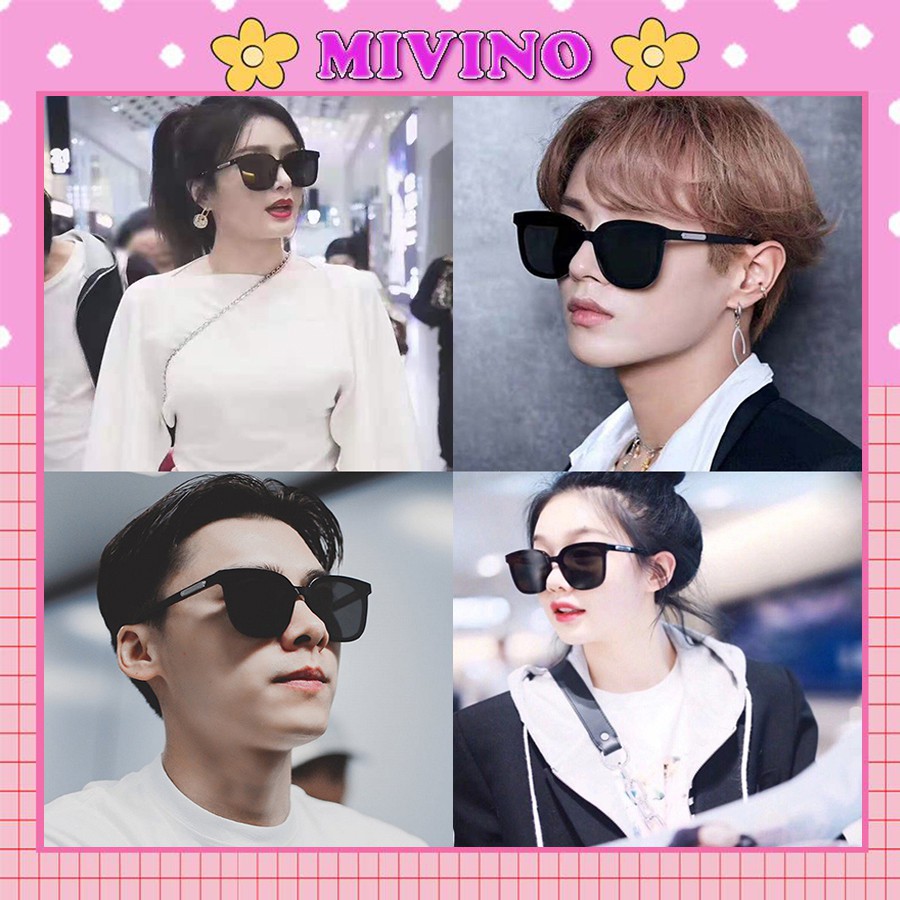Mắt kính Mivino kính mát thời trang nam nữ gọng vuông KM21