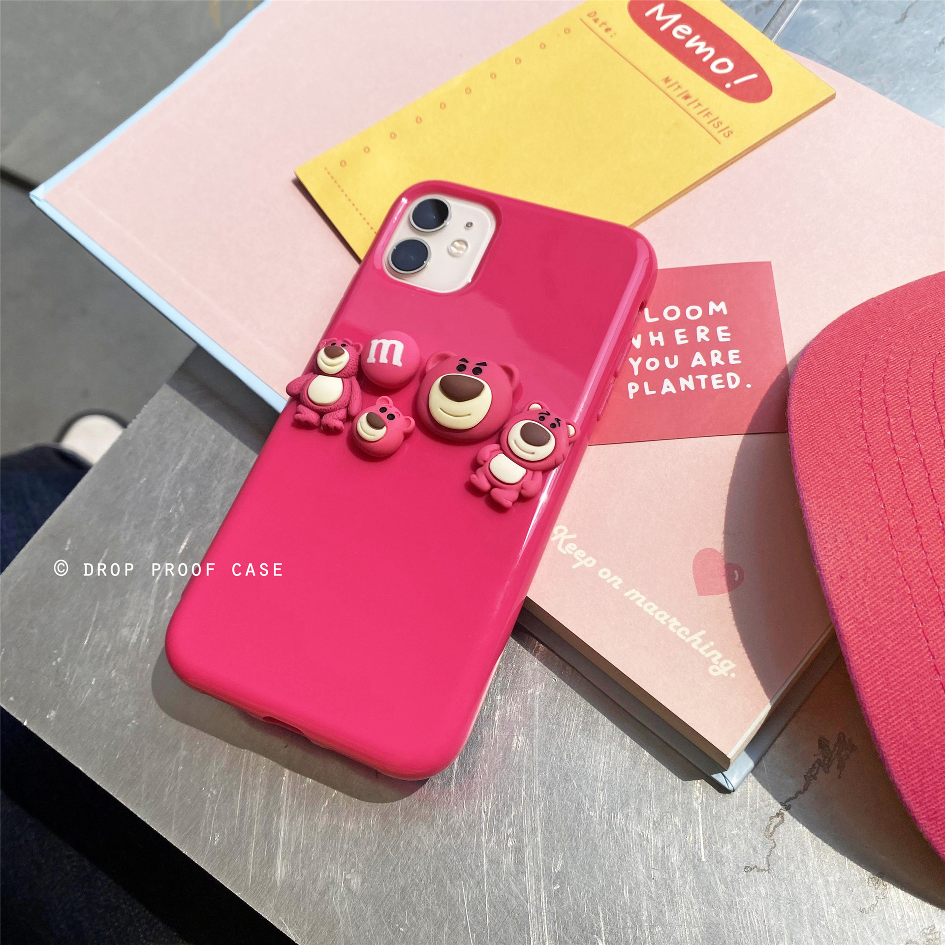 Ốp Điện Thoại Silicon Mềm Hình Gấu Dâu Tây 3d Cho Iphone 12 Pro Max 11 7 Xsmax | BigBuy360 - bigbuy360.vn