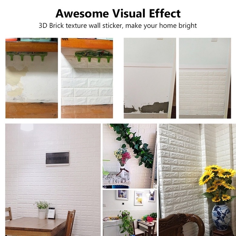 Miếng dán tường/trần nhà bằng xốp stereo 3d tự dính cách âm trang trí phòng ngủ/nhà ở ấm áp