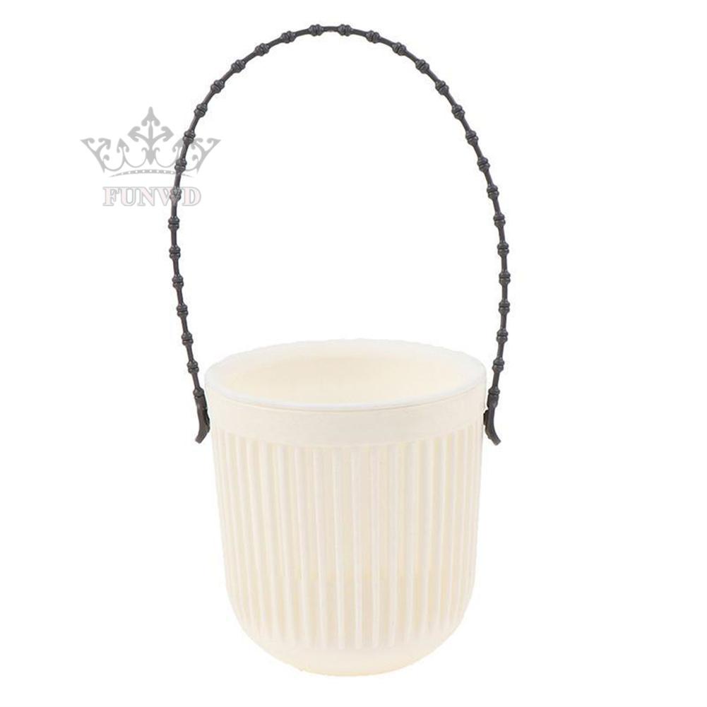 【FUNWD】Double-Layer Hanging Plant Holder Lazy Water Plastic Basket Wall Flower Pot