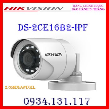 Camera HD-TVI 4 in 1 hồng ngoại 2.0 Megapixel HIKVISION DS-2CE16B2-IPF