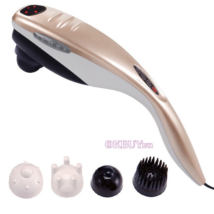 Máy Massage Cầm Tay Cá Mập 6 Đầu Puli PL-610B Chính Hãng
