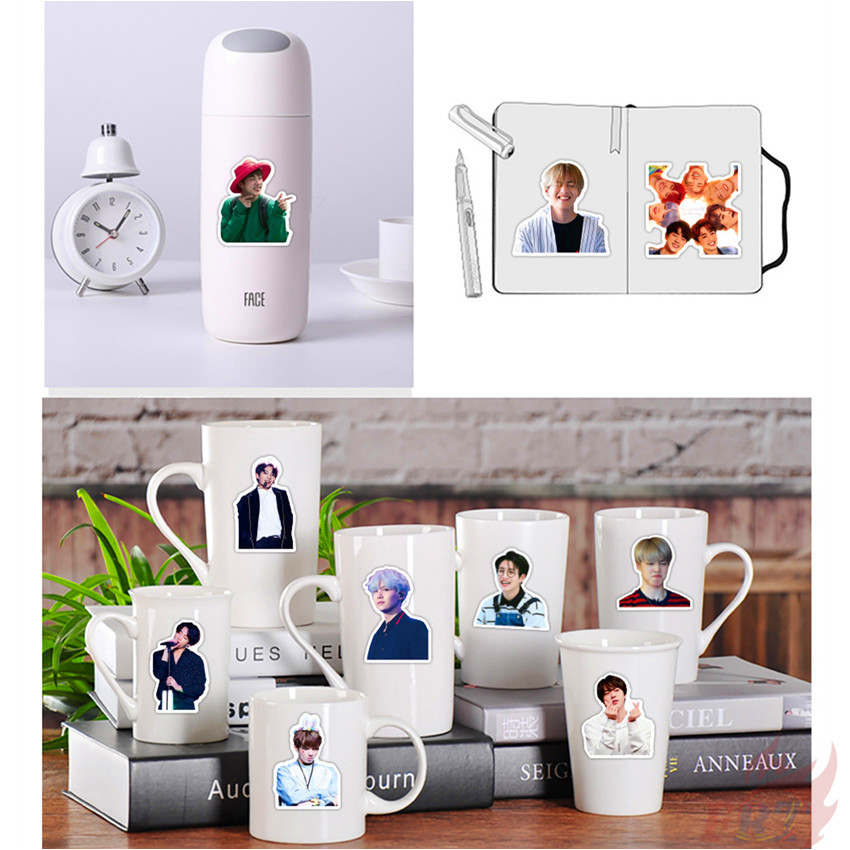 Bộ 50 Miếng Dán Họa Tiết Nhóm Nhạc Bts Thời Trang Chống Thấm Nước Diy