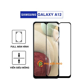 Kính cường lực Samsung A12 full màn hình viền đen siêu mỏng - Dán màn hình Samsung Galaxy A12
