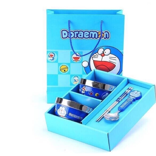 Bộ bát inox doremon kitty cách nhiệt siêu nhẹ