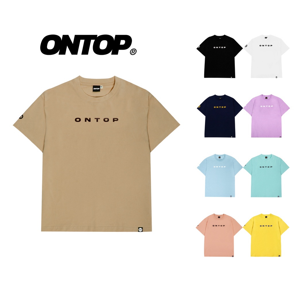 Áo thun local brand chính hãng tay lỡ form rộng nam nữ nhiều màu ONTOP - Pyramid O08-T1