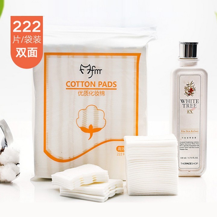 Bông tẩy trang 222 miếng Lameila BTT222 - Bông Tẩy Trang Cotton Pads 3 Lớp Túi 222 Miếng – Hàng Nội Địa Trung