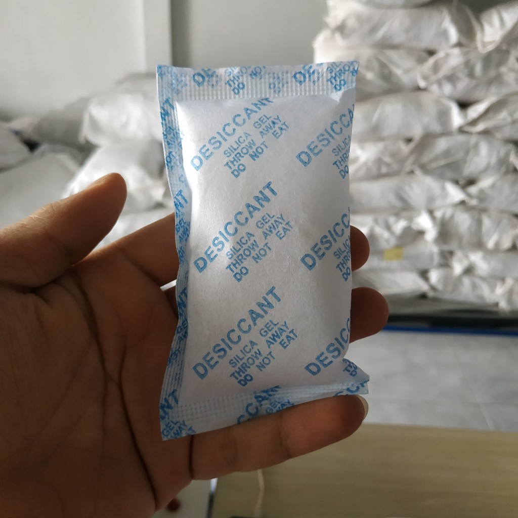 500gram Gói hút ẩm giày dép, tách xách Silica gel loại 10gram/gói - Hạt hút ẩm, hạt chống ẩm