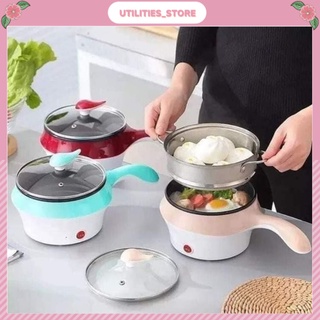 Ca nấu mì có tay cầm tiện lợi nấu cơm ,nồi lẩu mini chống dính chiên xèo được tất cả chỉ trong 1 cái nồi kèm xửng inox