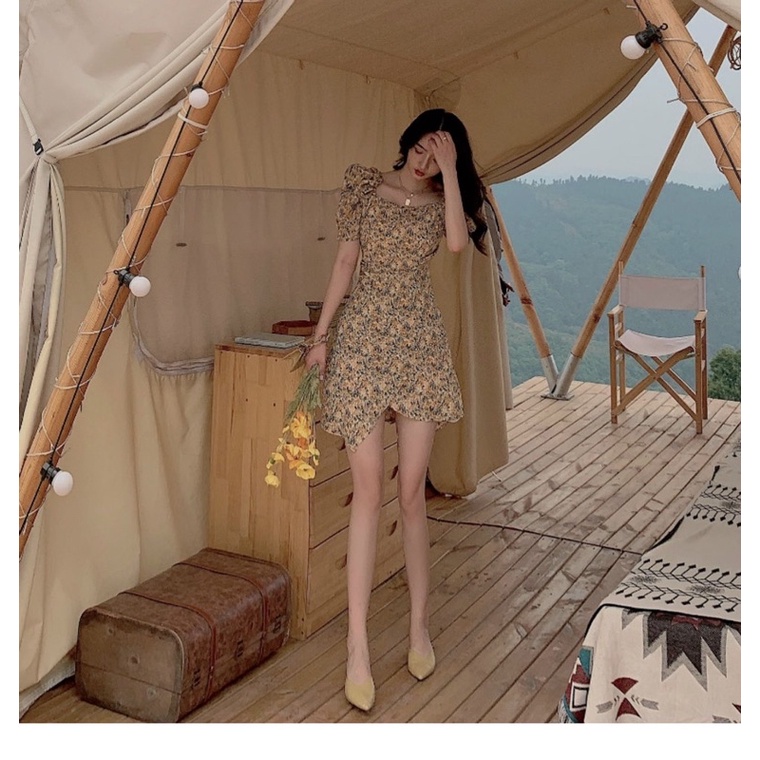 Váy hoa đắp tà CD020