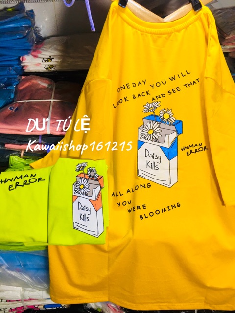 Clip-ảnh thật áo hoa cúc 2 màu (SỈ 29K)tay lỡ form rộng cotton unisex form rộng nam nữ | BigBuy360 - bigbuy360.vn