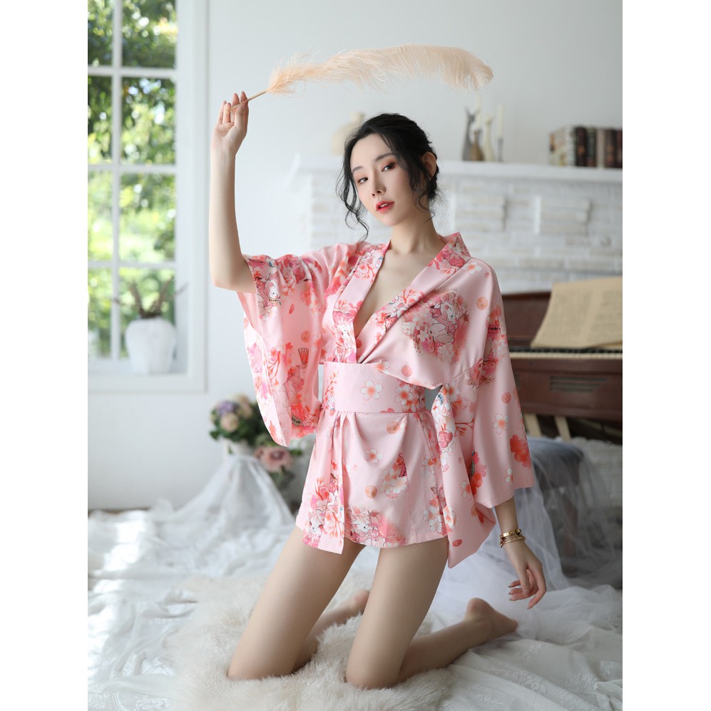 [ Video + Hình Thật ] Bộ Váy Ngủ Cosplay Kimono Nhật Bản Dễ Thương Gợi Cảm | BigBuy360 - bigbuy360.vn