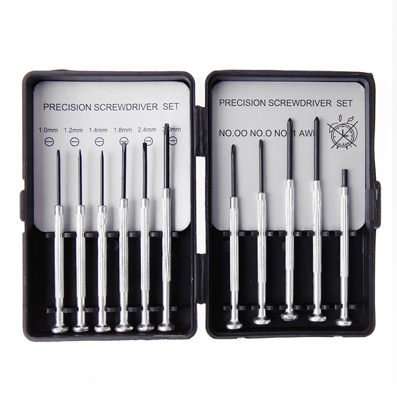 SPMH 11PCS Precision Screwdriver Set Mini Bijoutiers Montres Lunettes Réparations Kit
