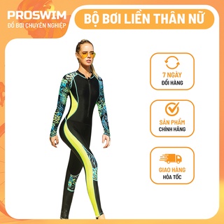 Bộ bơi liền thân nữ quần tới gót sbart 1203 xanh