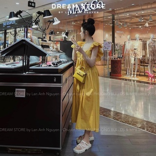 Váy nữ cánh tiên nơ lưng, váy lụa đi tiệc