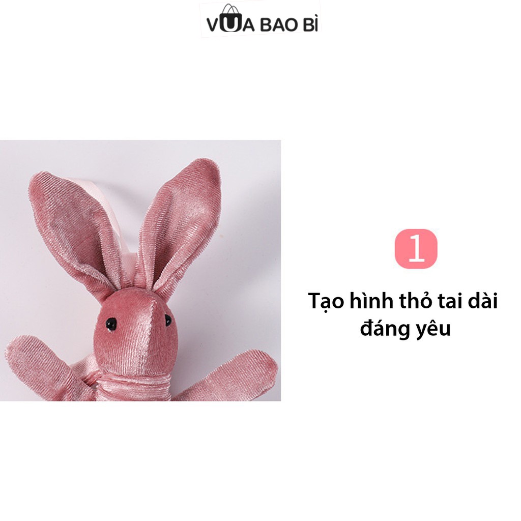  Thỏ bông bunny tai dài, thỏ bunny bông trang trí 20cm, phụ kiện quà tặng DIY