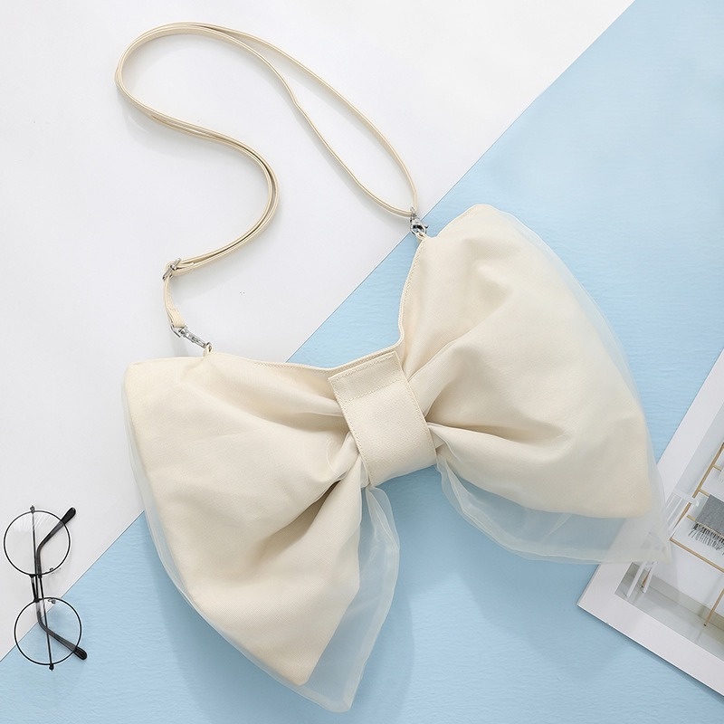 Túi Đeo Chéo Vai Xuân Hè Hàn Quốc 2022 Gylb1344 Bằng Vải Bạt Đính Nơ Nhỏ Cho Nữ