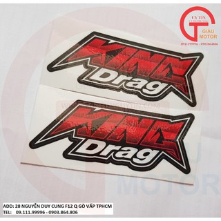 TEM LỚN CHỮ ''KING DRAG'' CHO MỌI VỊ TRÍ XE MÁY .  BỀN ,ĐẸP - SHOP UY TÍN