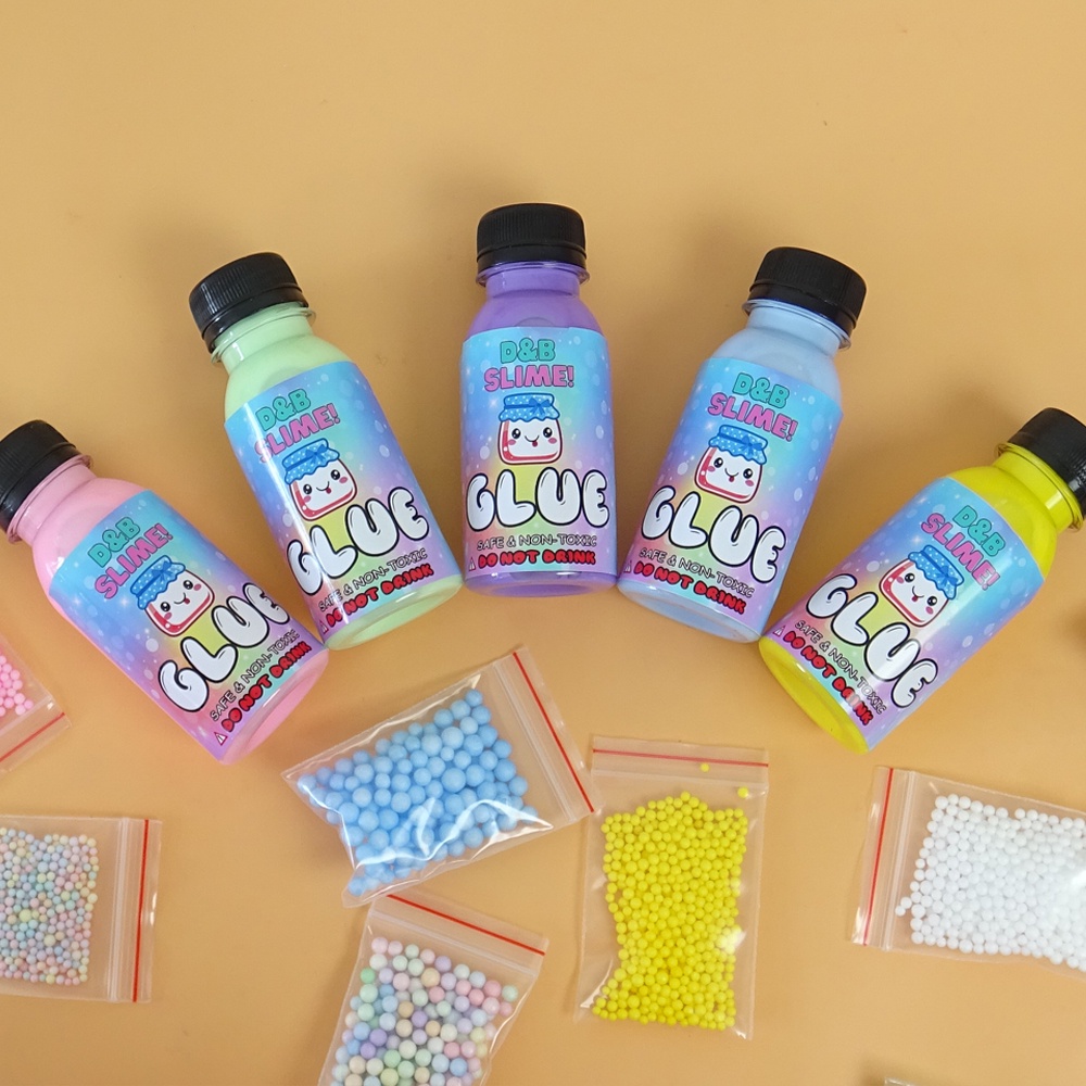 Bộ Kit Mini Làm Slime Đủ Màu Vàng/Hồng/Tím/Xanh Lá/Xanh Dương