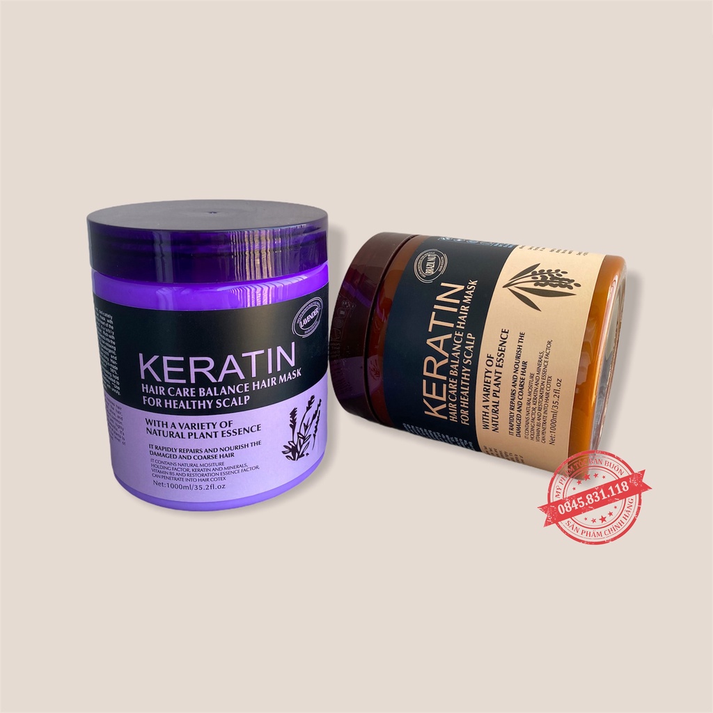 Kem ủ tóc KERATIN COLLAGEN 1000ML LAVENDER BRAZIL NUT - Ủ hấp tóc cung cấp dưỡng chất KERATIN tự nhiên   Lylyga  CT76