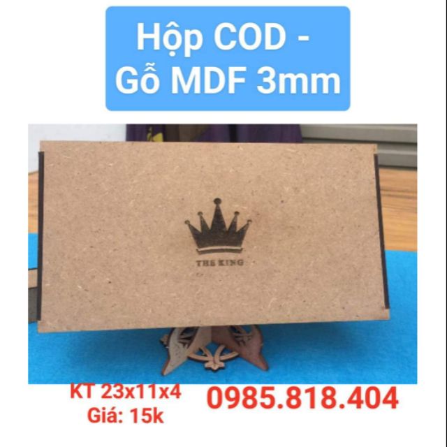 Hộp COD - Hộp Gỗ MDF 3mm - Chống Ẩm, Xước, Vỡ Hàng - Khắc Logo Theo Yêu Cầu