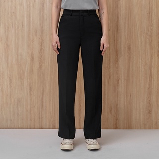 Andabove - Quần tây nữ ống loe - Flare Pants - Màu Đen/Trắng