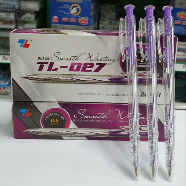 Hộp 20 Bút Bi Thiên Long TL-027 - Tím