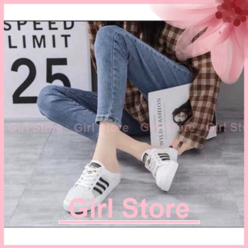 Giày sục nữ thể thao ADIDAS tem vàng superstar siêu xinh bản đẹp full box bill