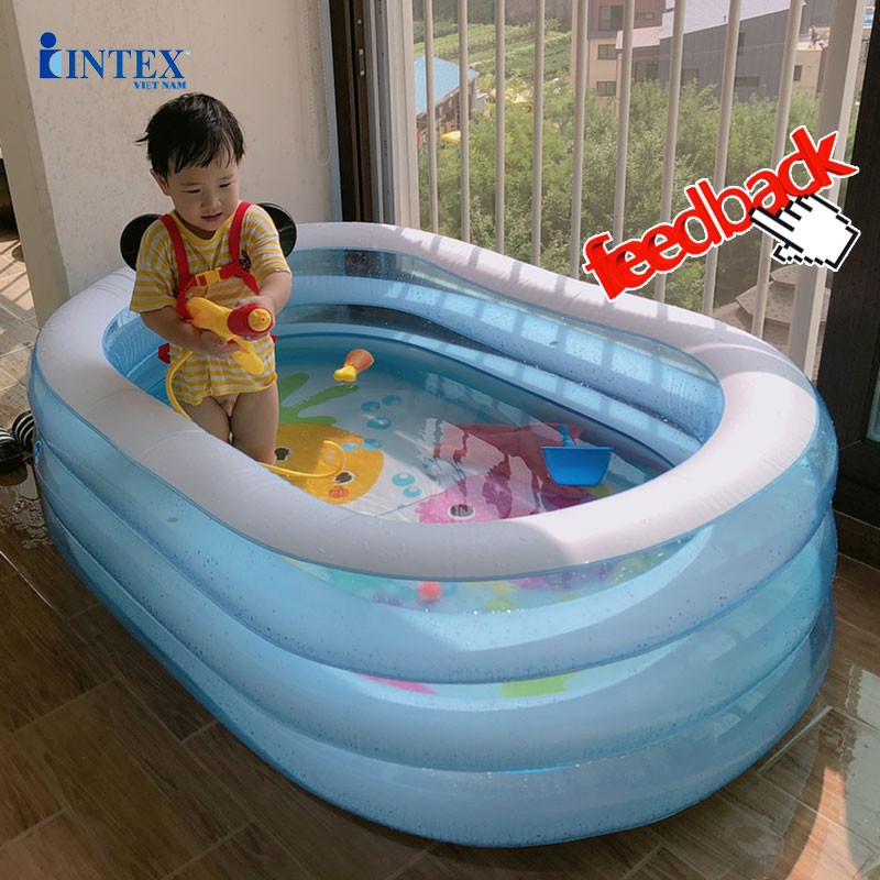 Bể bơi phao mini trẻ em trong nhà 57482 phù hợp cho bé từ 1 đến 5 tuổi dài 1m62 rông 1m07-giadungthongminhhn84