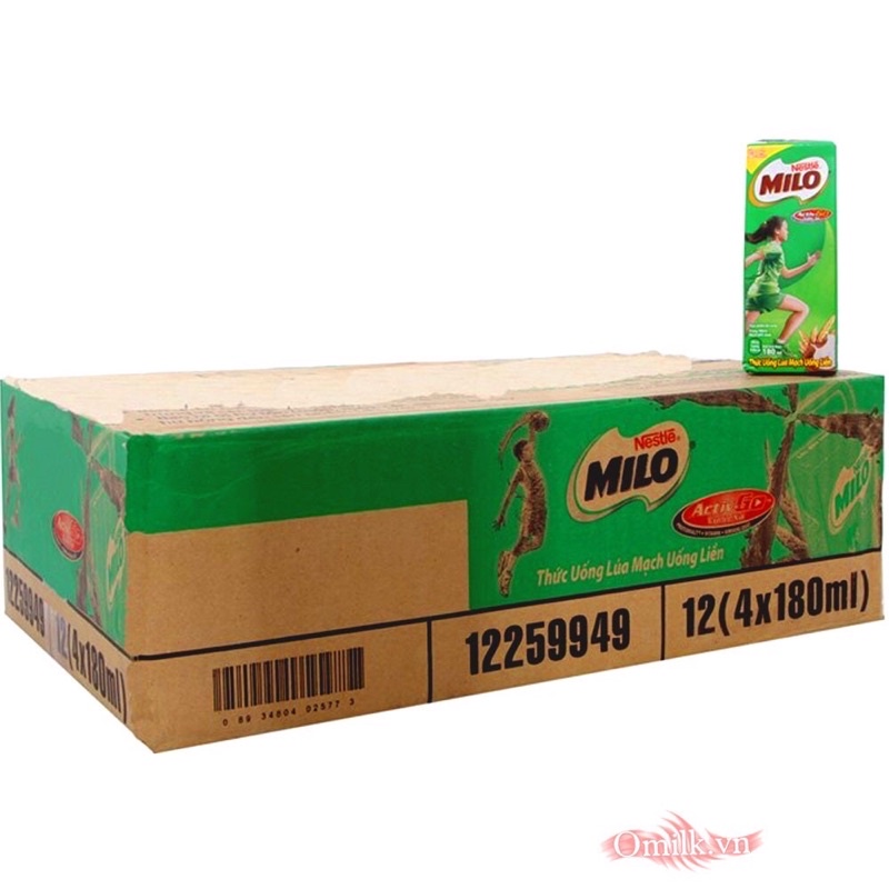 Sữa Milo thùng 12 vỉ 110ml