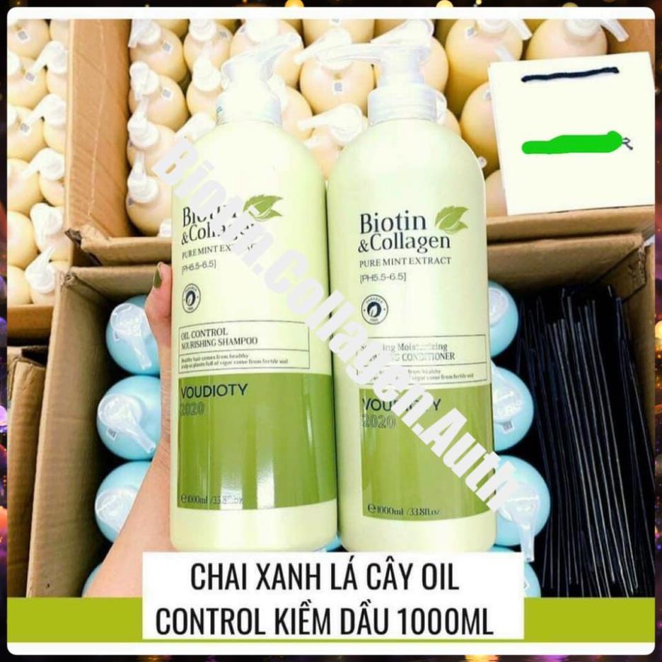 Biotin Collagen Xanh Lá🛑FreeShip🛑Biotin Collagen Xanh Lá | Phục Hồi Kiềm Dầu ⚜️Cặp Dầu Gội Xả Dung Tích 1000ML