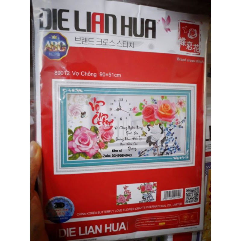 tranh thêu vợ chồng  89012 (90×51)