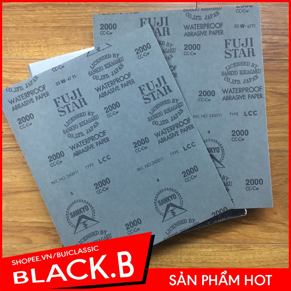 Giấy nhám Fuji Star Japan P2000 - Chuyên dụng khi làm sơn xe máy - Độ mịn P2000