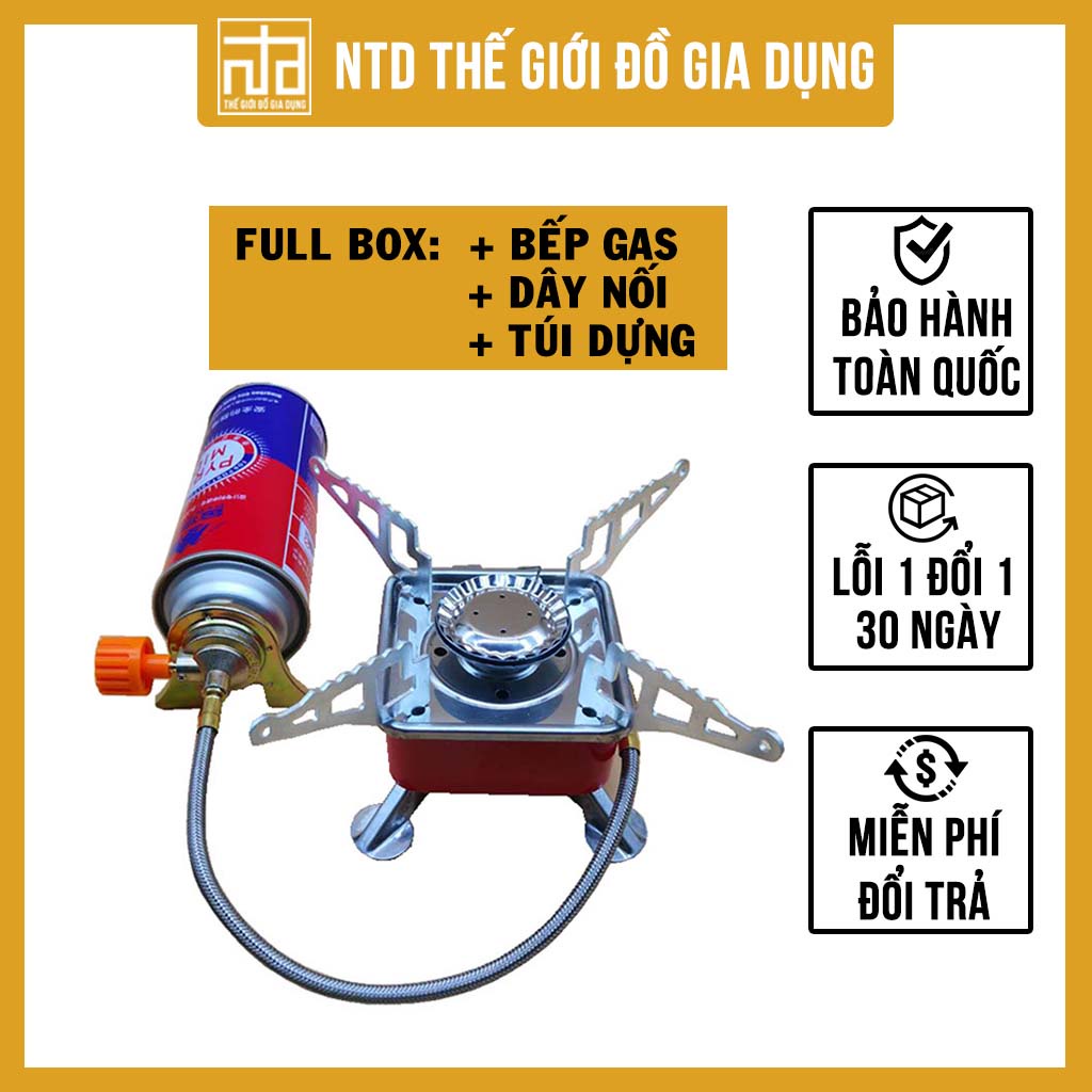Bếp ga mini du lịch, dã ngoại gấp gọn tặng kèm túi khóa TR393 | NTD thế giới đồ gia dụng