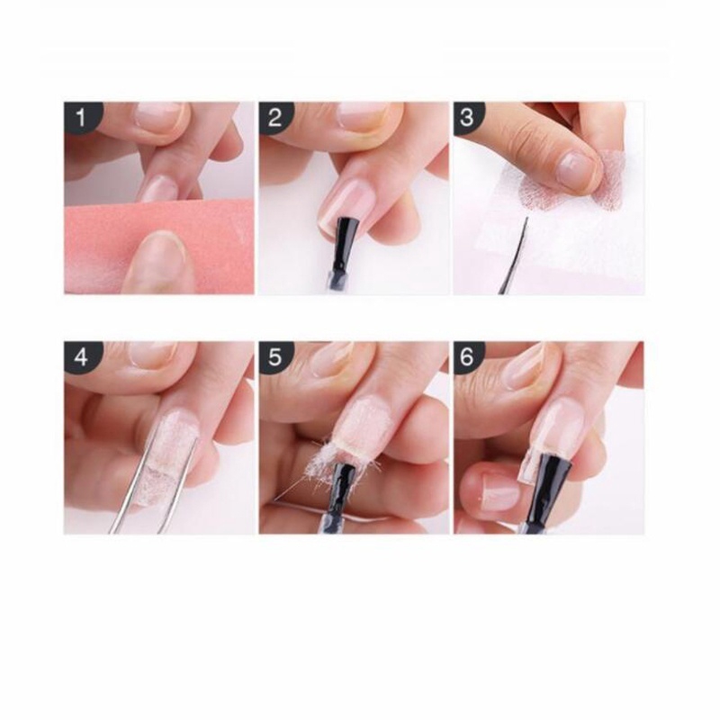 10/20 Tấm lụa sợi thủy tinh nối dài móng tay sắc dùng để làm nail Sợi Thủy Tinh Lụa Không Giấy Dùng Nối Dài Móng