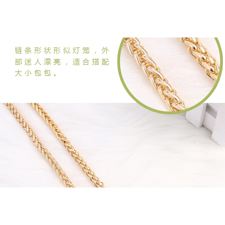 Dây Xích Túi Xách Đeo Vai Chất Liệu Kim Loại Cao Cấp Không Phai Màu Có Thể Tháo Rời 120cm Cho Nữ
