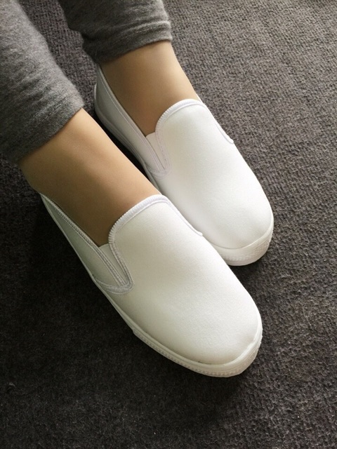 Giày slip on trắng VV15046100  | BigBuy360 - bigbuy360.vn