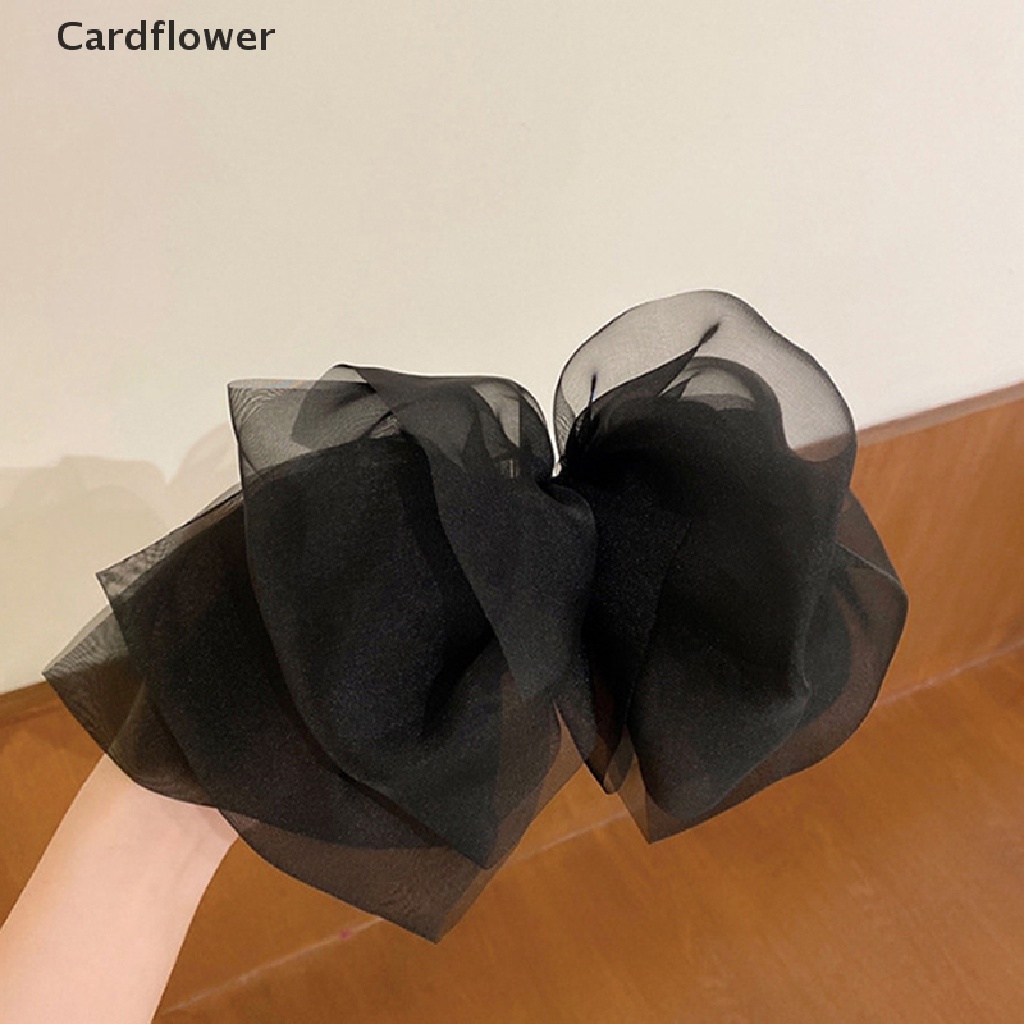 &lt; Cardflower &gt; Kẹp Tóc Đính Nơ Ruy Băng Lưới Cỡ Lớn Thời Trang Mùa Xuân Cho Nữ