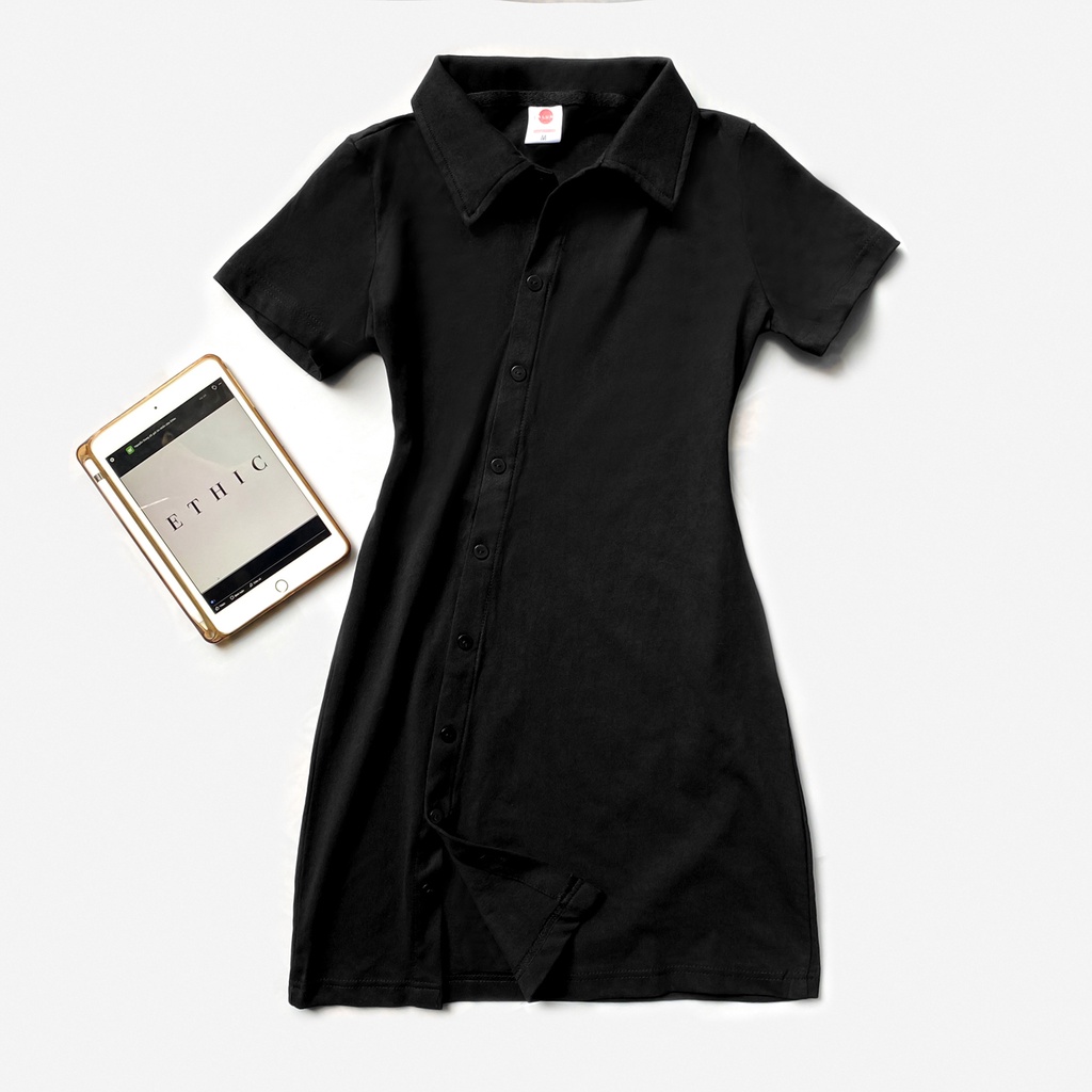 Đầm Polo Váy Xẻ Cúc Cho Nữ Sang Chảnh Hàn Quốc (ảnh thật) | BigBuy360 - bigbuy360.vn