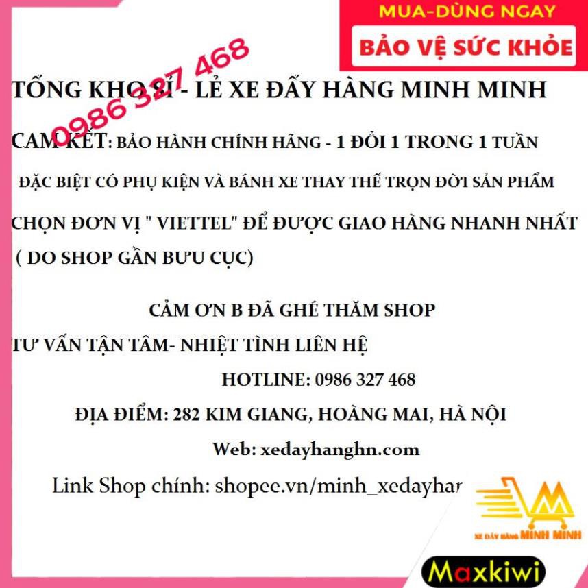 [FreeShip - Hàng Cao Cấp] Xe Đẩy Hàng Gấp Gọn, Xe Đẩy Hàng 2 Bánh Gấp Gọn Maxkiwi- Siêu Bền, Bỏ Cốp Ô Tô