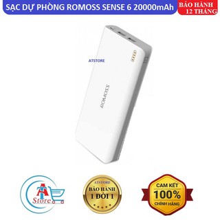 Sạc dự phòng romoss sense 6 20000mah chính hãng