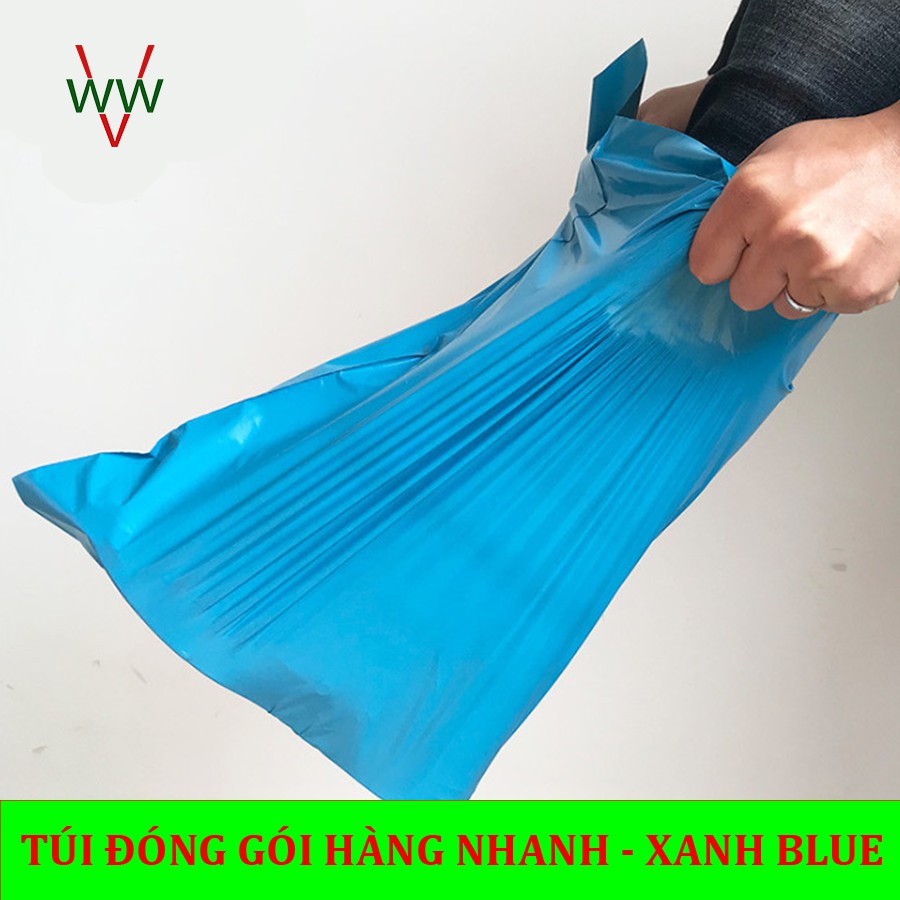 [Ở ĐÂU RẺ HƠN] 100(1 CUỘN)  Túi đóng gói hàng XANH BLUE size 17x30cm thay thế túi xi măng giá rẻ Hà Nội