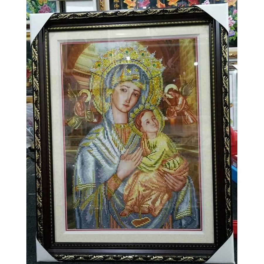 Tranh đính đá ABC Đức Mẹ LV564 (45x60cm) - TRANHchưa đính đá