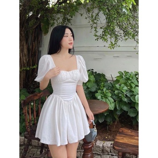 ĐẦM CỔ U TAY PHỒNG HỞ LƯNG