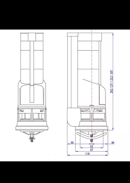 Bộ xả liền khối nhấn cột cao 26cm và 21cm