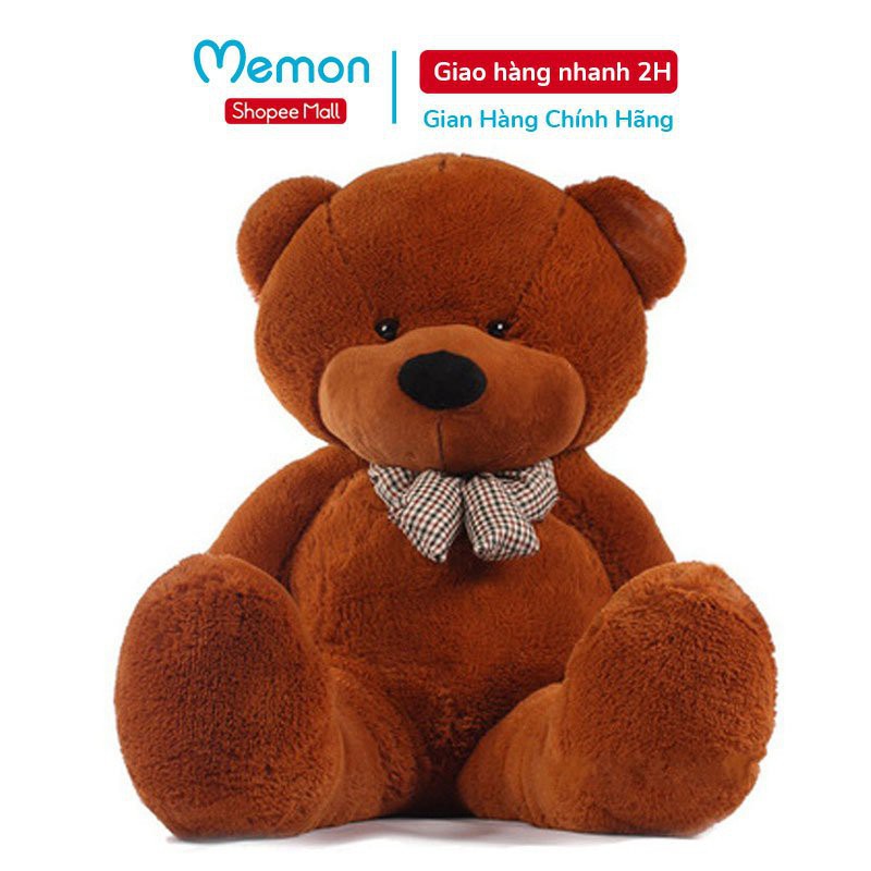 [Mã LIFEM1 giảm 50k đơn 99k] Gấu Bông Teddy Nâu Nhập Size Khổng Lồ Cao Cấp Memon