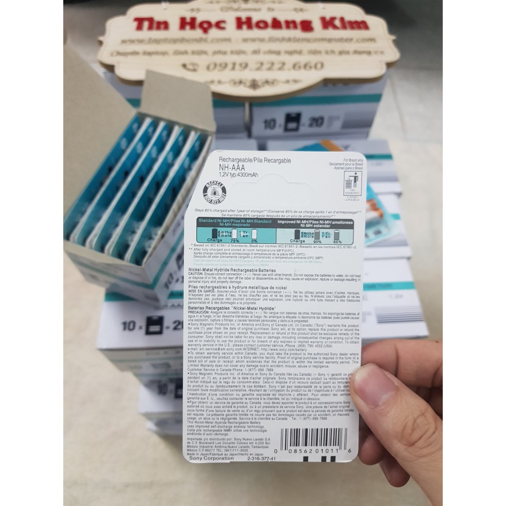 Pin tiểu sạc sony 2A  4600 mAh và 3A  4300mAh dùng cho các thiết bị điện tử và bộ sạc Jiabao A612