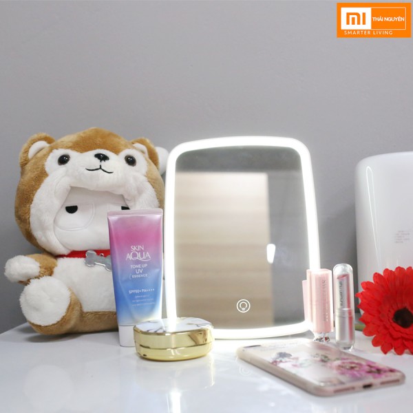 Gương trang điểm để bàn Xiaomi Mijia cảm ứng đèn LED có thể gập lại