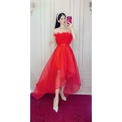 MS1230v ĐẦM CUP ĐUÔI TÔM ĐÍNH LÔNG full size S/M/L/XL