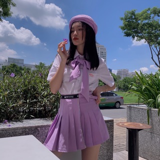 SET HỌC SINH MÀU TÍM NATTHY STYLE